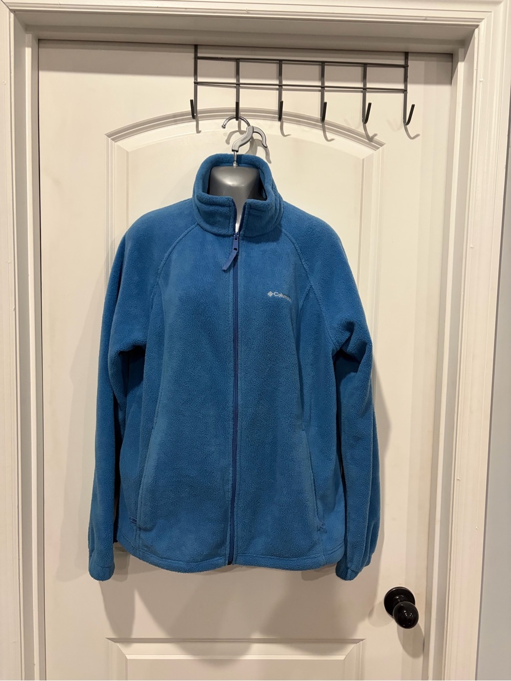 Columbia Blue Full-Zip Teddy Fleece Jacket